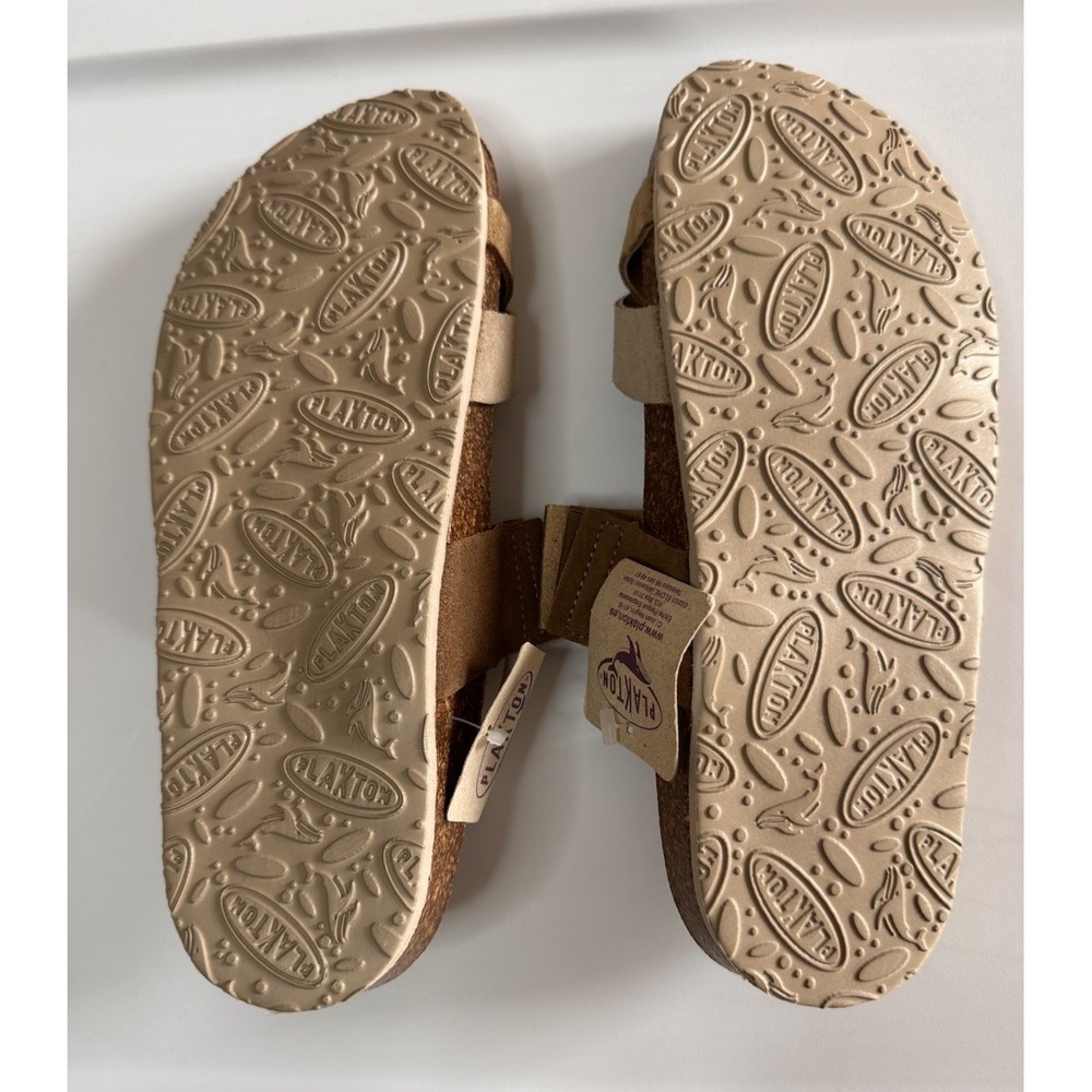New Plankton AFELPADO Sandals Size 37 / 6.5 USA Beige / Tan 2025 Blair Leather - Picture 3 of 9